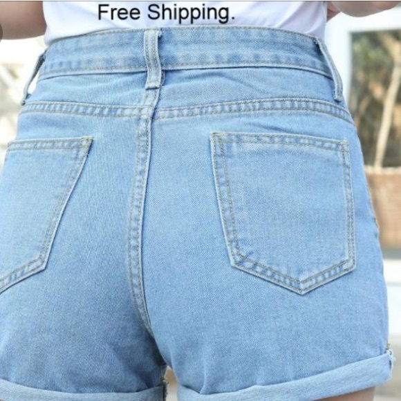 Perfect Shape High waisted Rolled Jean Shorts 🌼☀️ - Picture 4 of 7